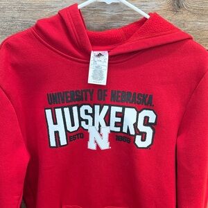 Adidas University of Nebraska Huskers Red Hoodie
